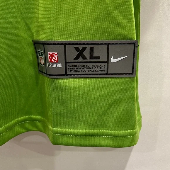 Nike Men's Green and Navy Seahawks Jersey - Picture 8 of 16